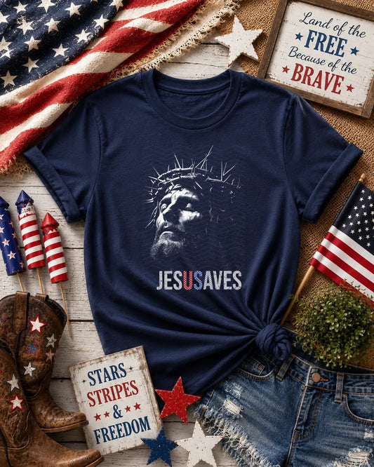 Jesus Saves Halftone DTF TRANSFER