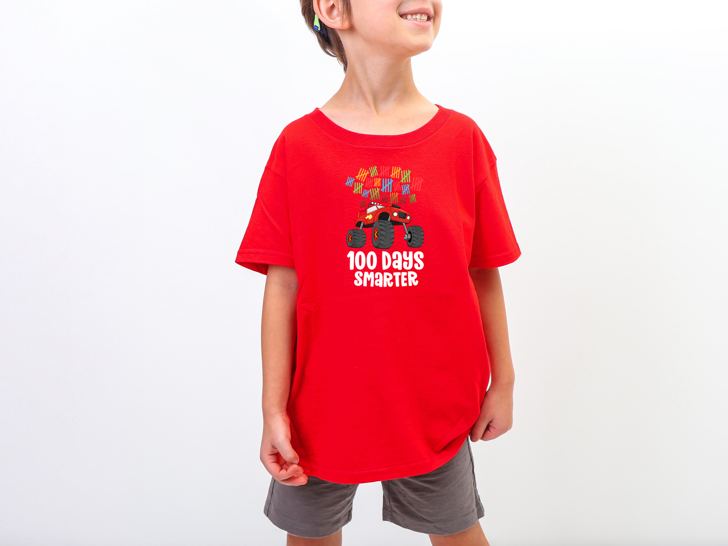 100 Days Smarter Monster Truck DTF TRANSFER