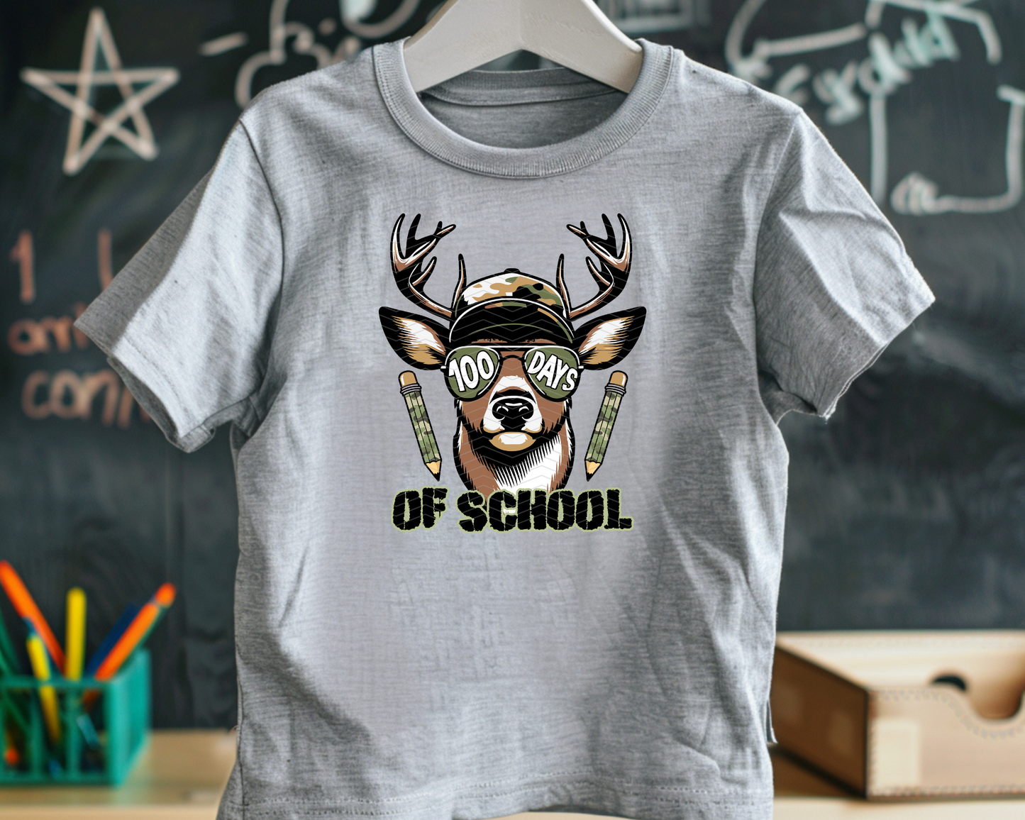 100 Days of School Deer DTF TRANSFER