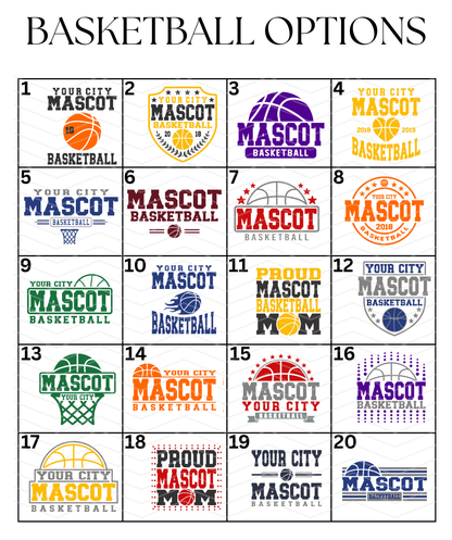 Custom Basketball Designs DTF TRANSFER
