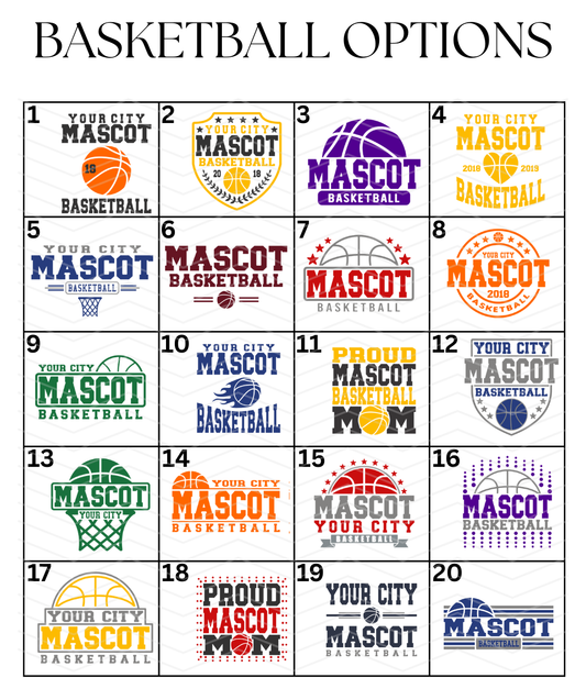 Custom Basketball Designs DTF TRANSFER