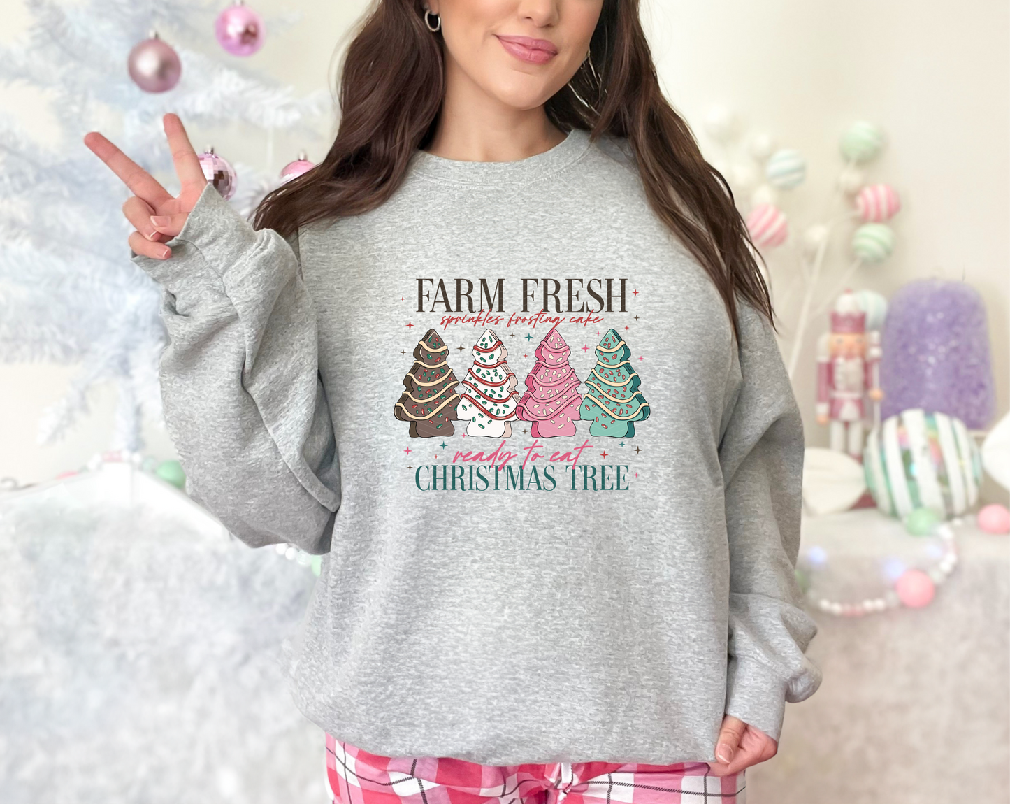 Farm Fresh Christmas Trees Cake DTF TRANSFER
