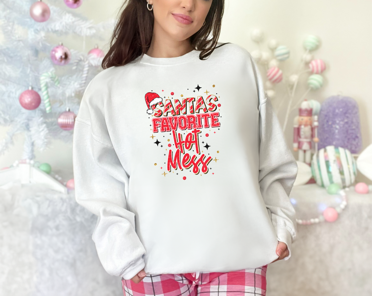 Santa s Favorite Hot Mess Shadow DTF TRANSFER