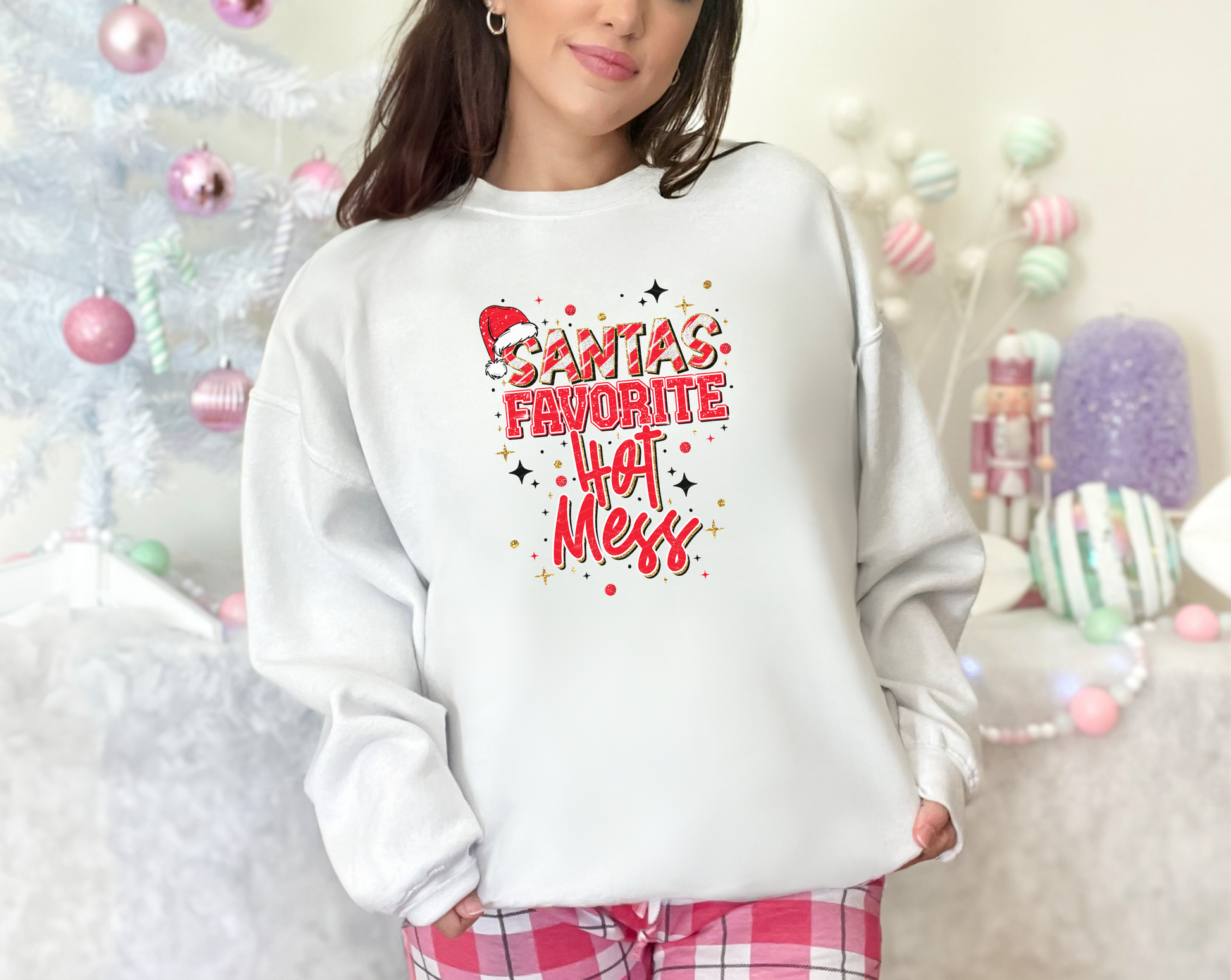 Santa s Favorite Hot Mess Shadow DTF TRANSFER