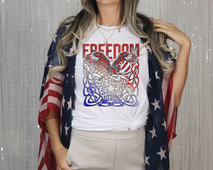 Freedom 1776 (Red White Blue / Teal Pink) DTF TRANSFER