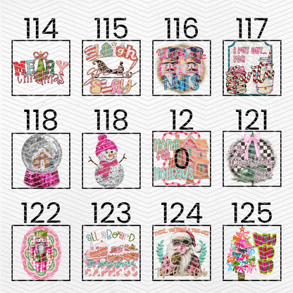 PINK CHRISTMAS $2 Transfers - LIVE SALE ONLY