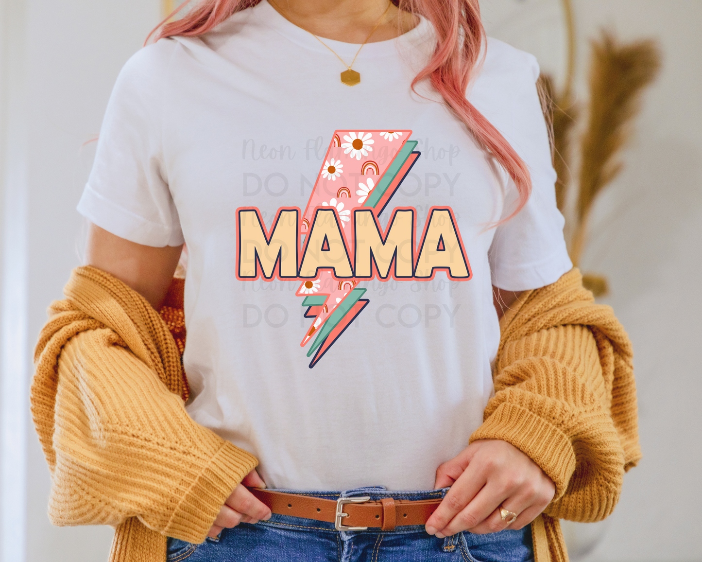 Mama Lightning Bolt DTF TRANSFER