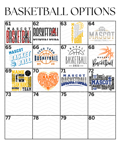 Custom Basketball Designs DTF TRANSFER