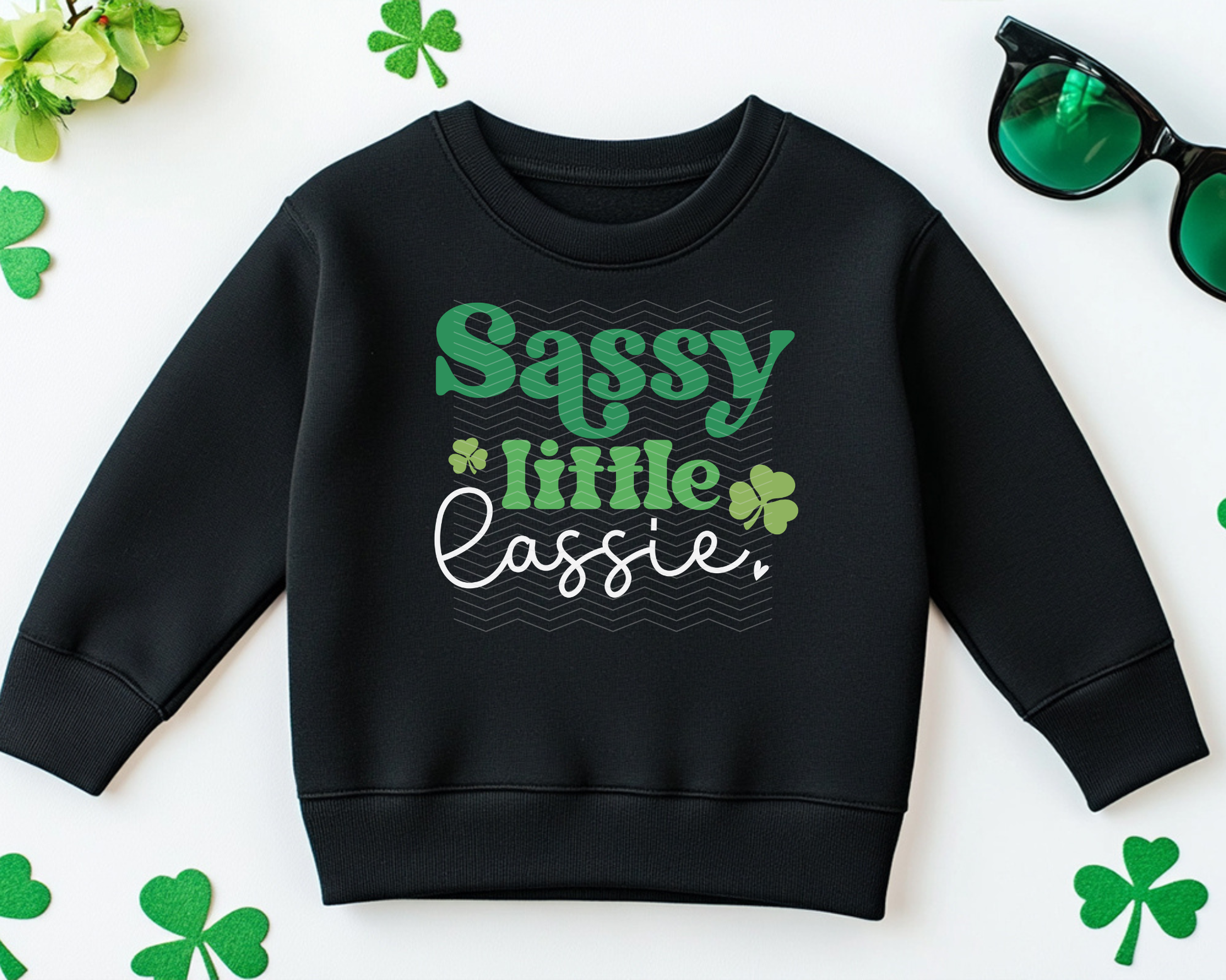 Sassy Little Lassie White DTF TRANSFER