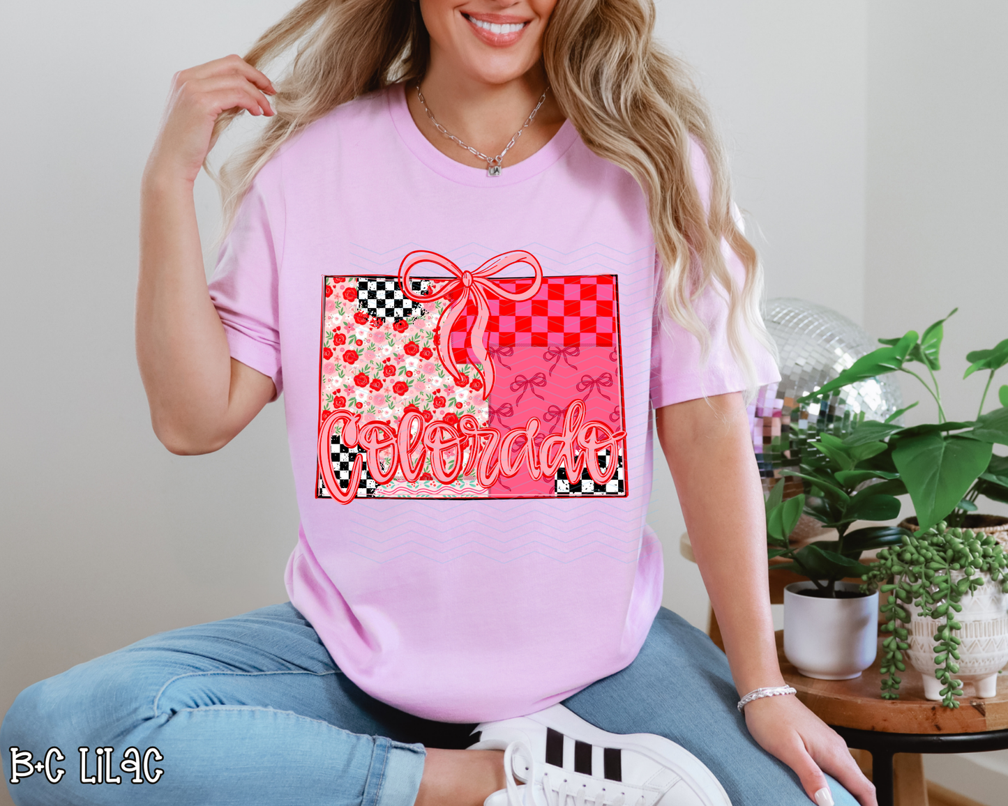Pink Texas Checkered DTF TRANSFER