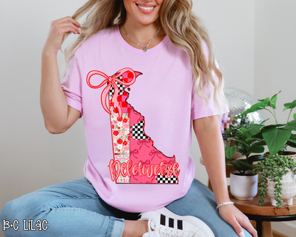 Pink Texas Checkered DTF TRANSFER