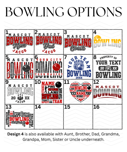 Custom Bowling Designs DTF TRANSFER