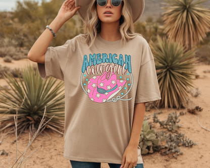 American Cowgirl (Pink / Red) DTF TRANSFER
