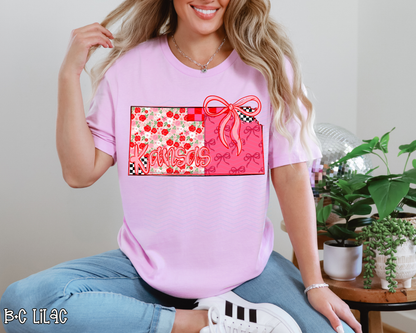 Pink Texas Checkered DTF TRANSFER