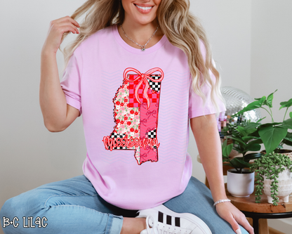 Pink Texas Checkered DTF TRANSFER