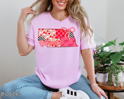 Pink Texas Checkered DTF TRANSFER