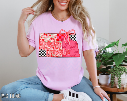 Pink Texas Checkered DTF TRANSFER