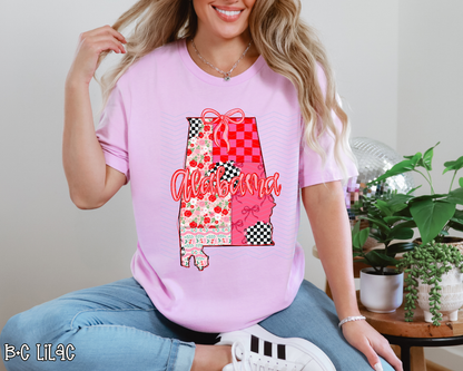Pink Texas Checkered DTF TRANSFER