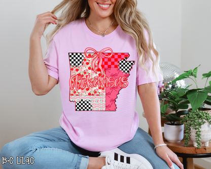 Pink Texas Checkered DTF TRANSFER
