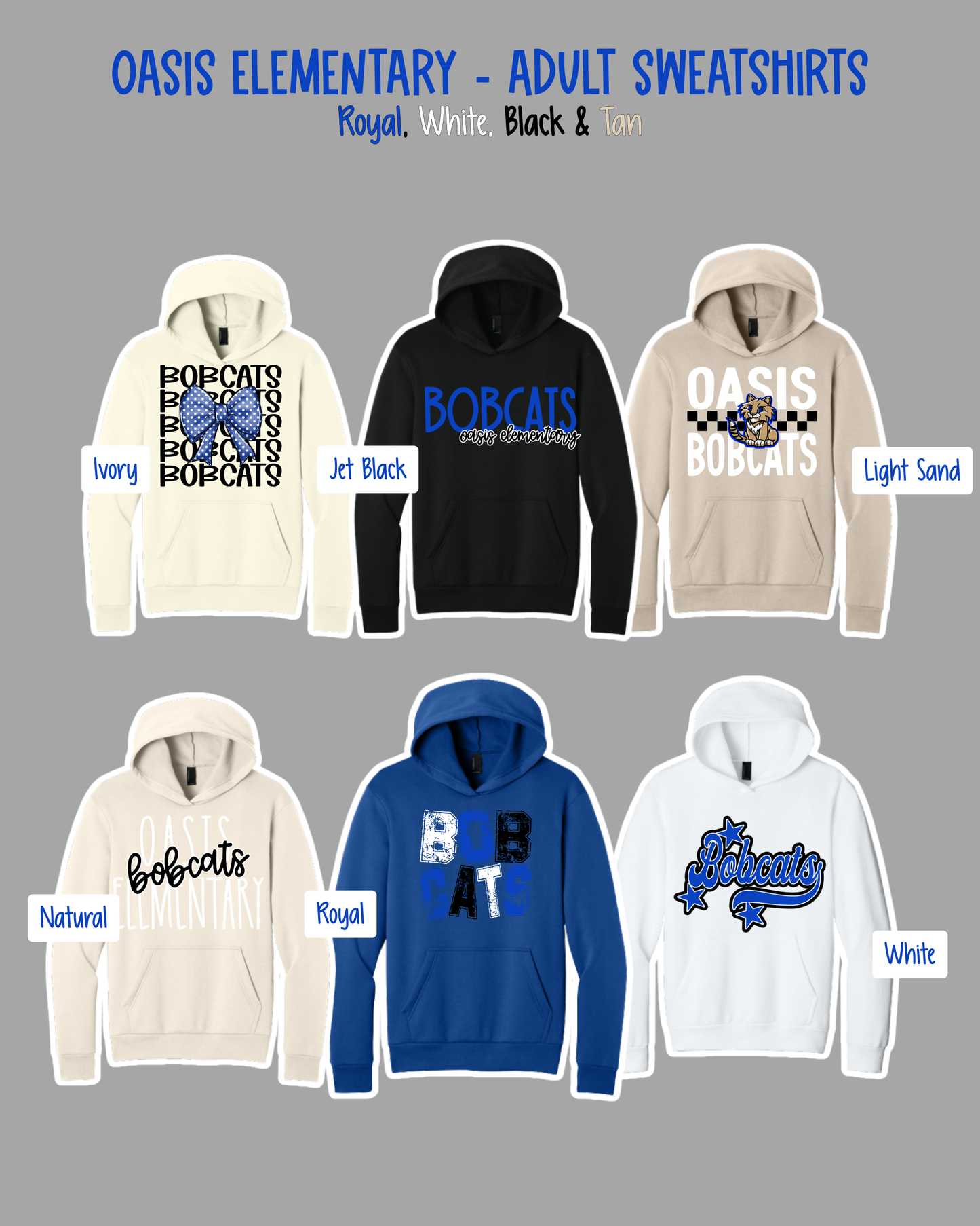 OASIS ELEMENTARY - ADULT Hoodies