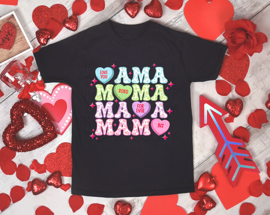 Mama Candy Hearts DTF TRANSFER