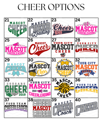 Custom Cheer Designs DTF TRANSFER
