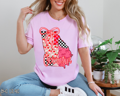 Pink Texas Checkered DTF TRANSFER