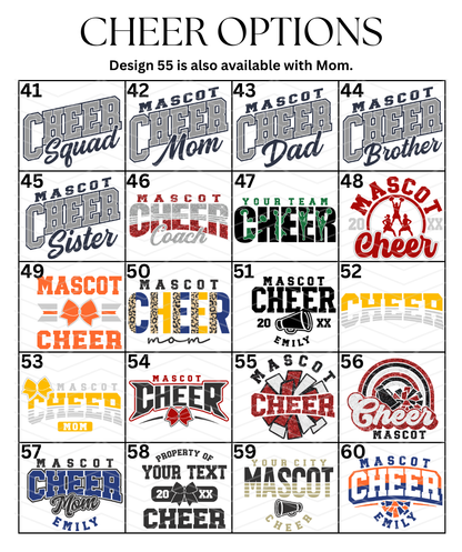Custom Cheer Designs DTF TRANSFER