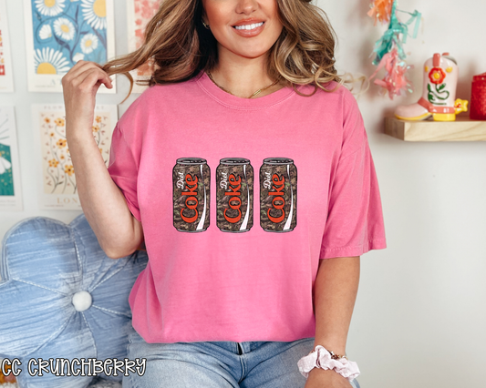 Diet Coke Trio Camo DTF TRANSFER