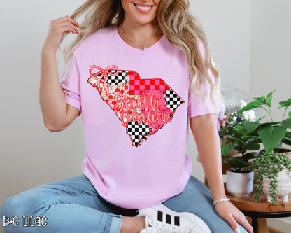 Pink Texas Checkered DTF TRANSFER