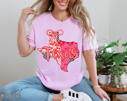 Pink Texas Checkered DTF TRANSFER