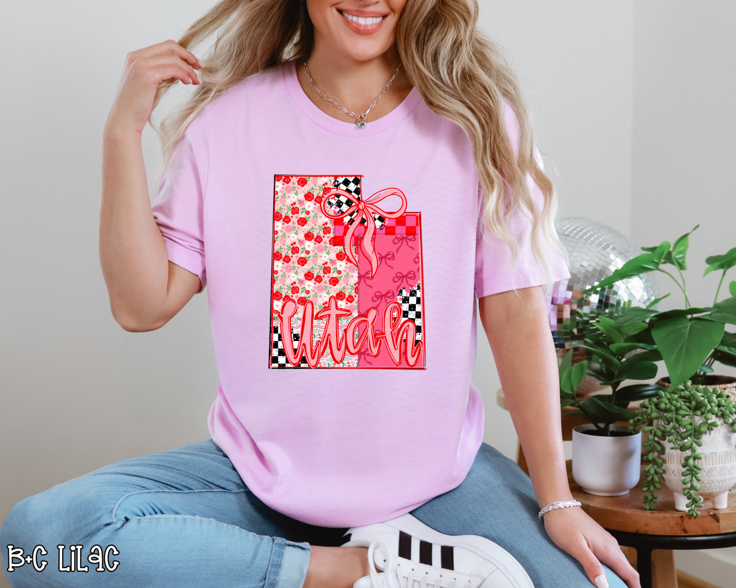 Pink Texas Checkered DTF TRANSFER