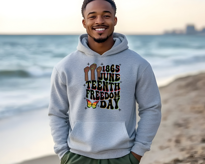 1865 Juneteenth Freedom Day Retro black font