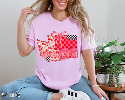 Pink Texas Checkered DTF TRANSFER