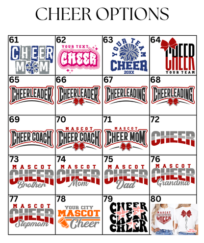 Custom Cheer Designs DTF TRANSFER