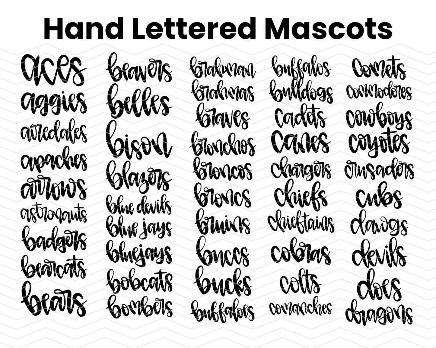 Hand Lettered Mascot DTF TRANSFER