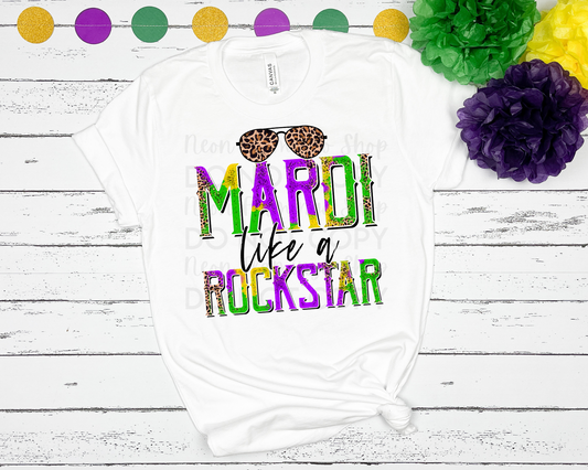 Mardi Like A Rockstar Sunglasses | 2 Styles | DTF TRANSFER