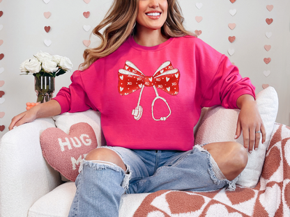 Nurse Stethoscope XO Heart DTF TRANSFER