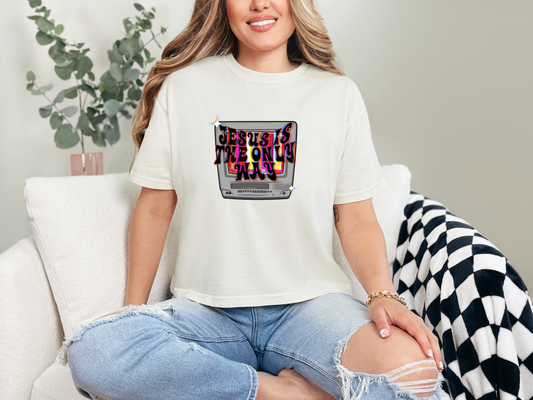 Jesus is the Only Way Retro Television DTF TRANSFER