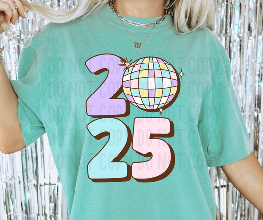 2025 Disco Pastel DTF TRANSFER