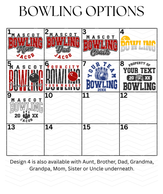 Custom Bowling Designs - Digital ONLY
