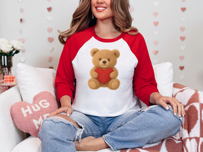 Valentine Fuzzy Bear DTF TRANSFER
