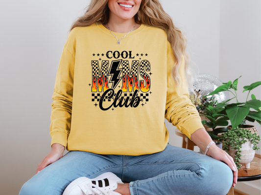 Cool Moms Club Checkered Fire DTF TRANSFER