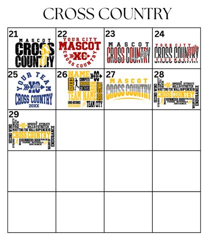 Custom Cross Country Designs DTF TRANSFER