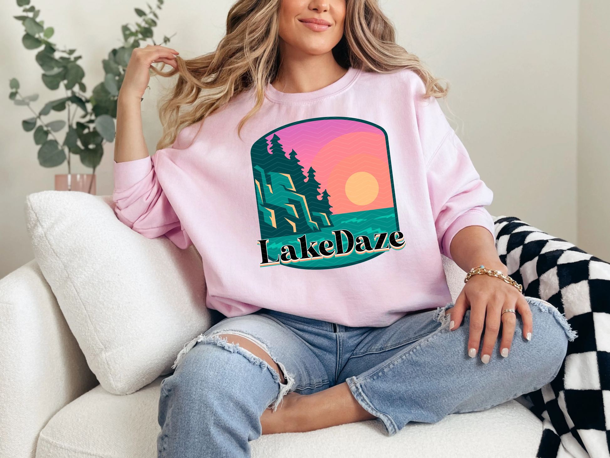 Lake Daze Mountain Scene DTF TRANSFER
