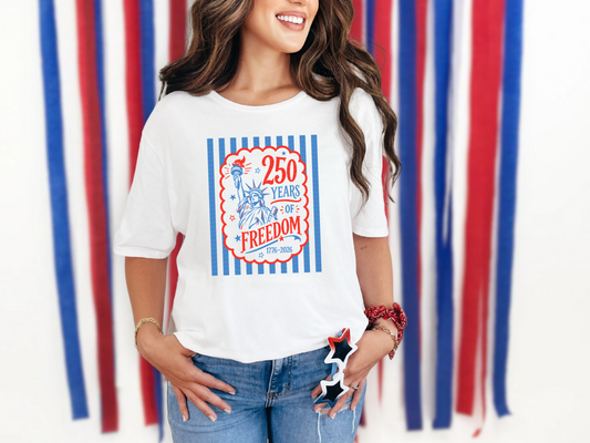 250 Years of Freedom Stripes DTF TRANSFER