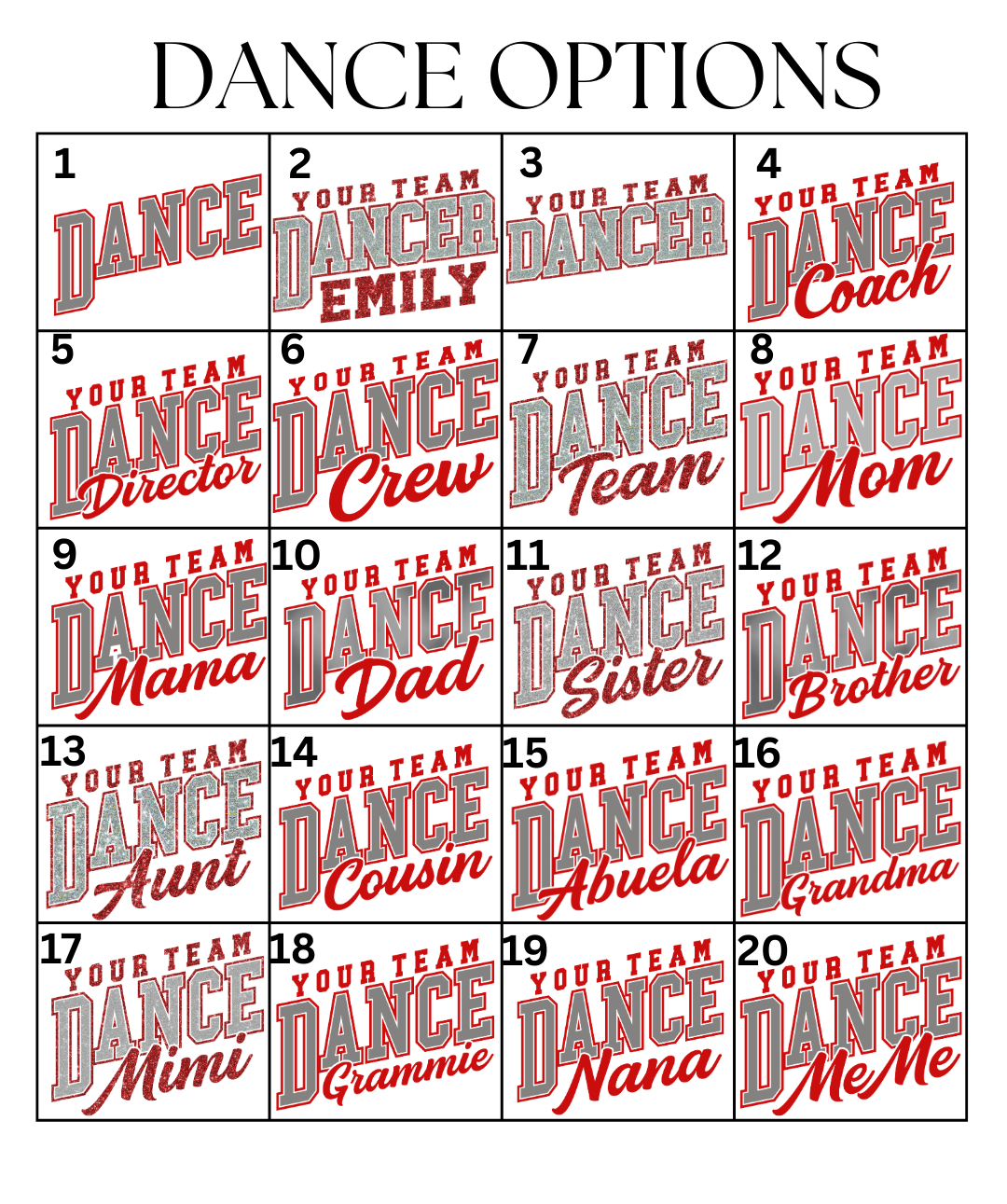 Custom Dance Designs DTF TRANSFER
