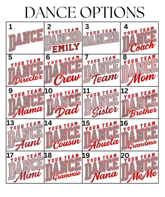 Custom Dance Designs DTF TRANSFER