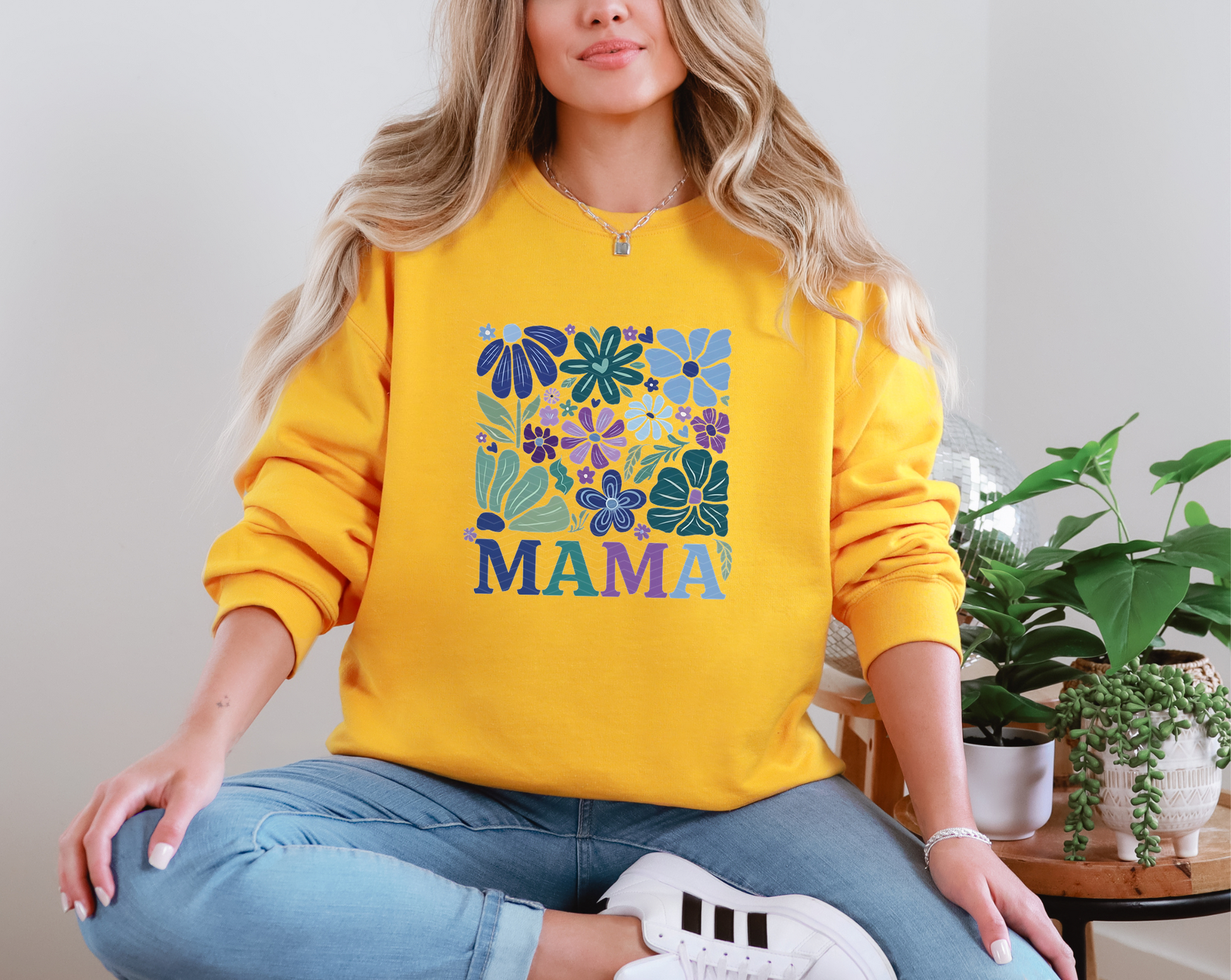 Mama Boho Floral Purple DTF TRANSFER