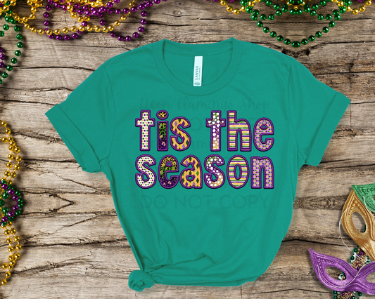 Tis The Season Faux Embroidery DTF TRANSFER